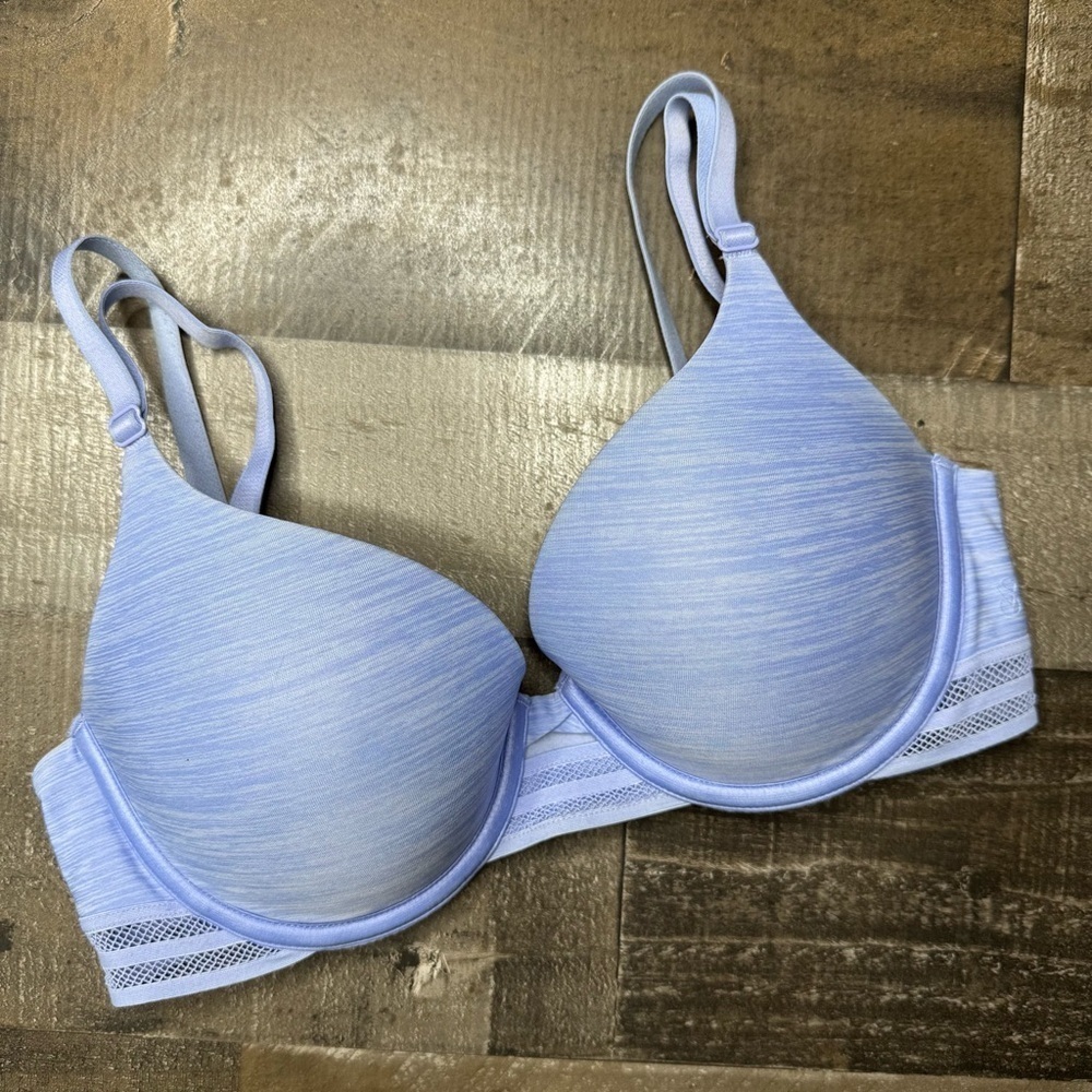 Victoria's Secret Perfect Shape Soft Blue Bra 32D